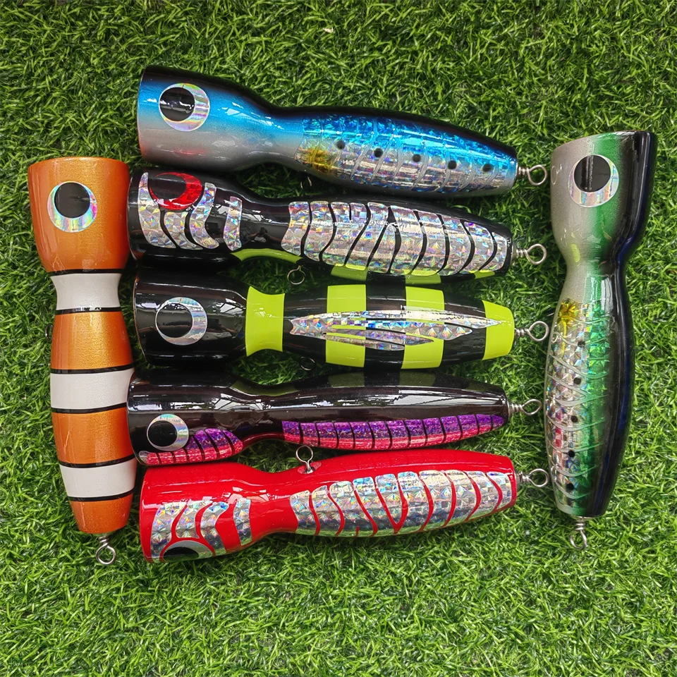 Fishing Lure Popper - MUKUN 1pc Wooden lure fishing popper