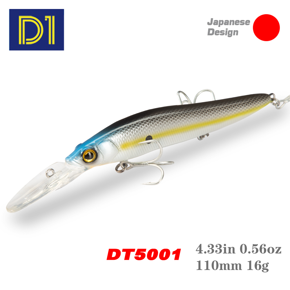 Fishing Lure Jerkbait - D1 Long Tongue Plate Minnow Fishing