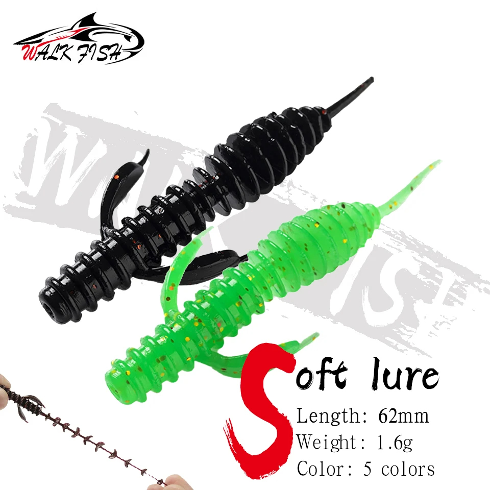 Fishing Lure Soft Plastic - WALK FISH 12PCS Soft Lures Soft