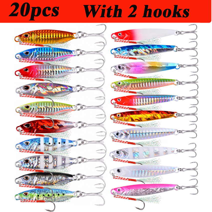 20PCS Quality Metal Cast Jig S – обзор и цена Fishing Lure Spoon