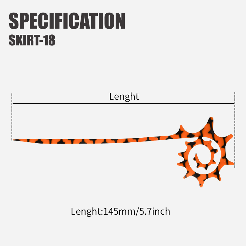 TEASER 5pcs SKIRT-18 145mm Sil – обзор и цена Fishing Lure Jig
