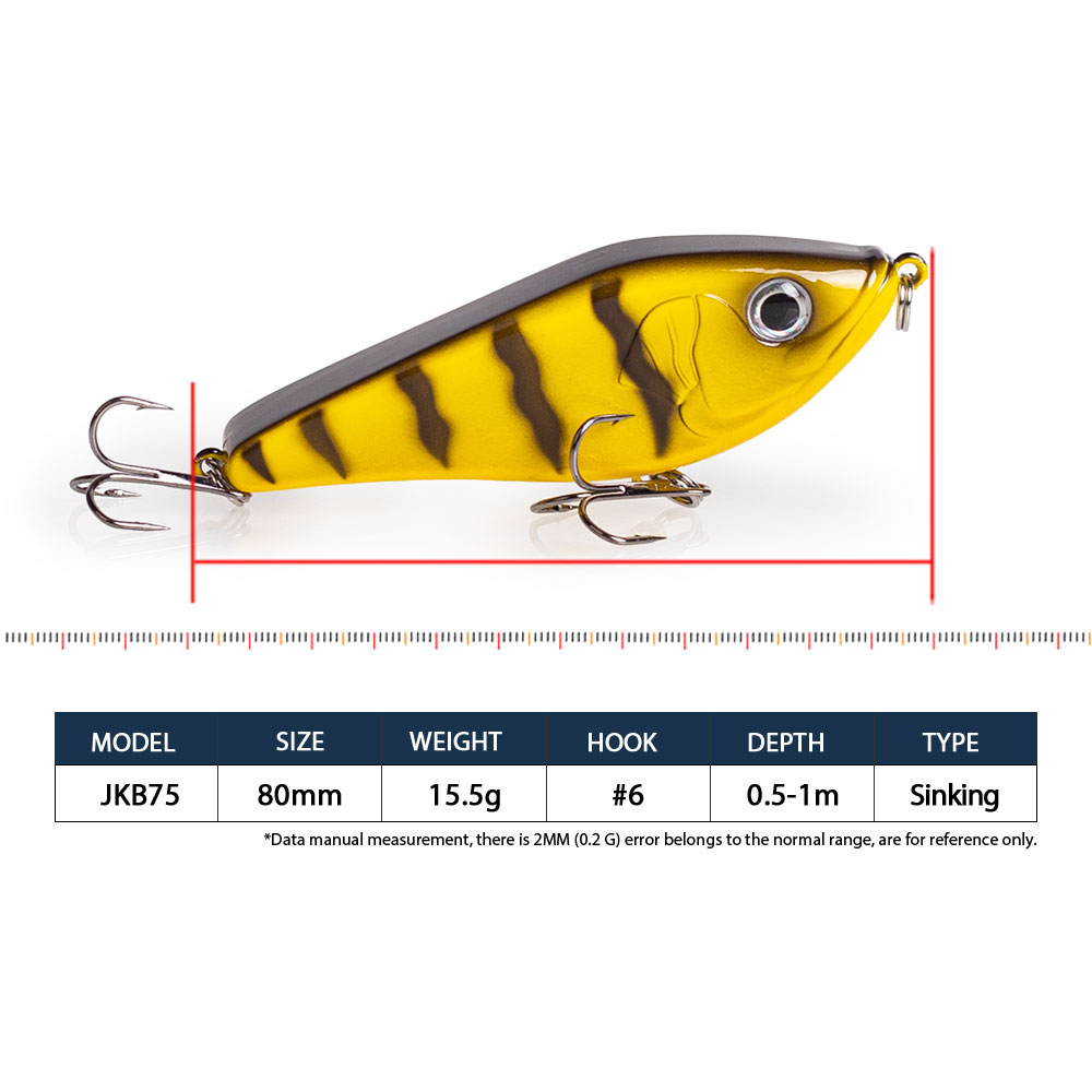 80mm/15.5g Muskies Jerkbait Pi – обзор и цена Fishing Lure Swimbait