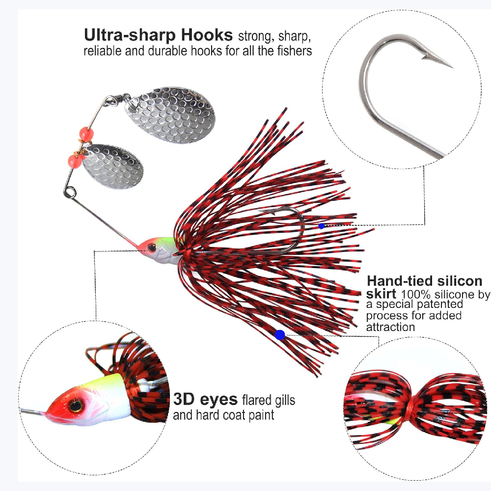 6pcs Spinnerbait Fishing Lures – обзор и цена Fishing Lure Buzzbait