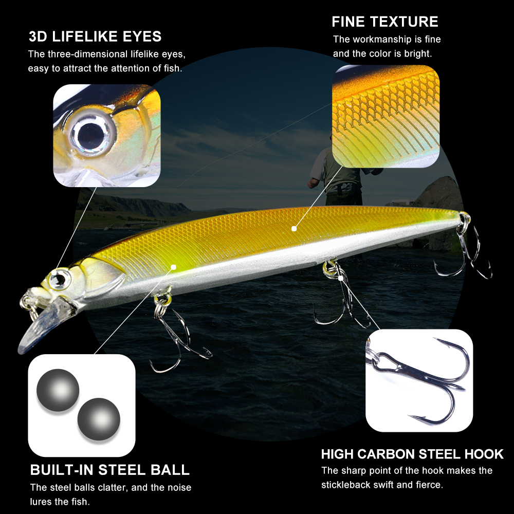 Jerkbait Minnow Fishing Lure A – обзор и цена Fishing Lure Jerkbait