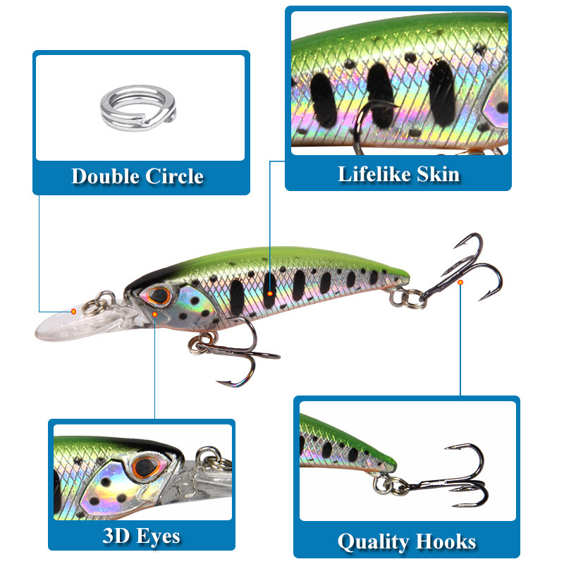 1pcs 7.5cmM 5.1G Floating Long – обзор и цена Fishing Lure Jerkbait