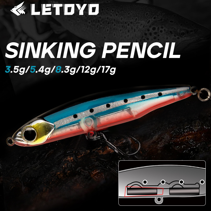 LETOYO Sinking Pencil 17g 12g- – обзор и цена Fishing Lure Spinner