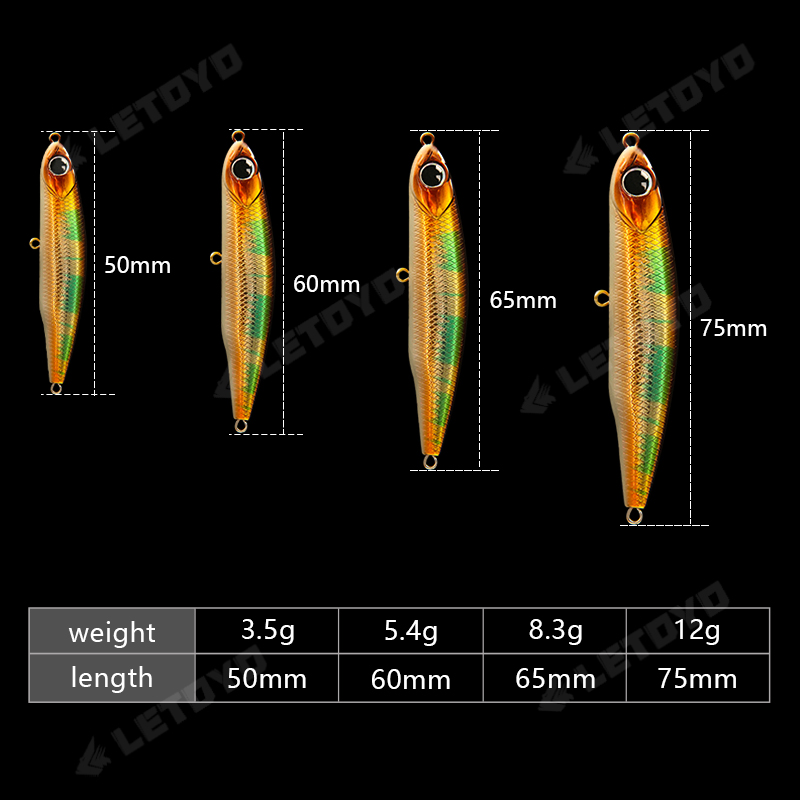 LETOYO Sinking Pencil 17g 12g- – обзор и цена Fishing Lure Spinner