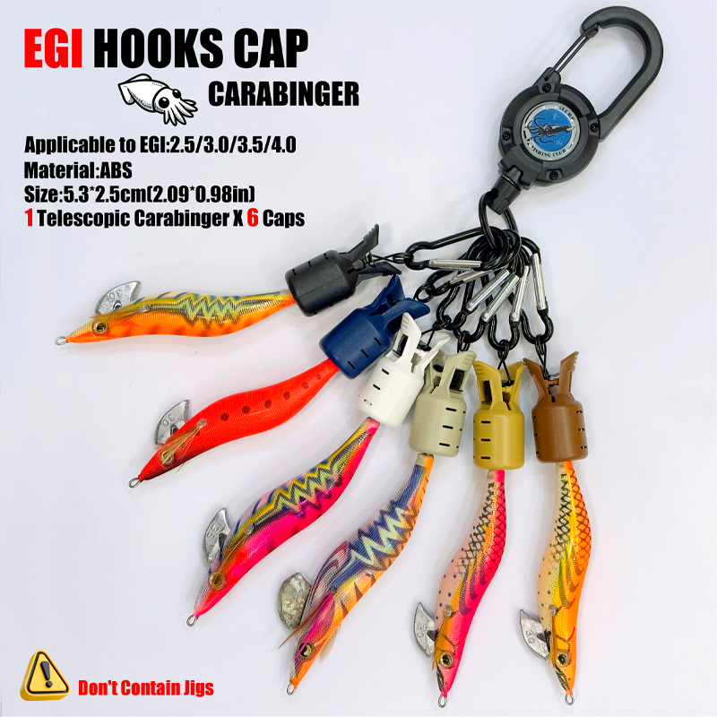 Squid Jig Hook Caps and Carabi – обзор и цена Fishing Lure Jig