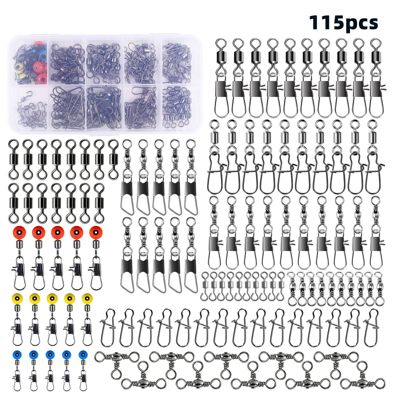 115pcs Fishing Swivel Connecto – обзор и цена Fishing Lure Making Kit