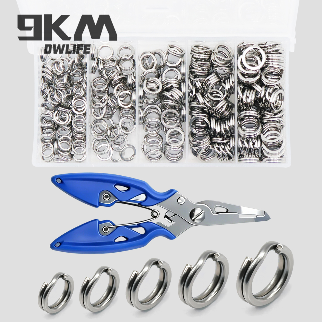9KM 260-280pcs Fishing Split R – обзор и цена Fishing Lure Kit