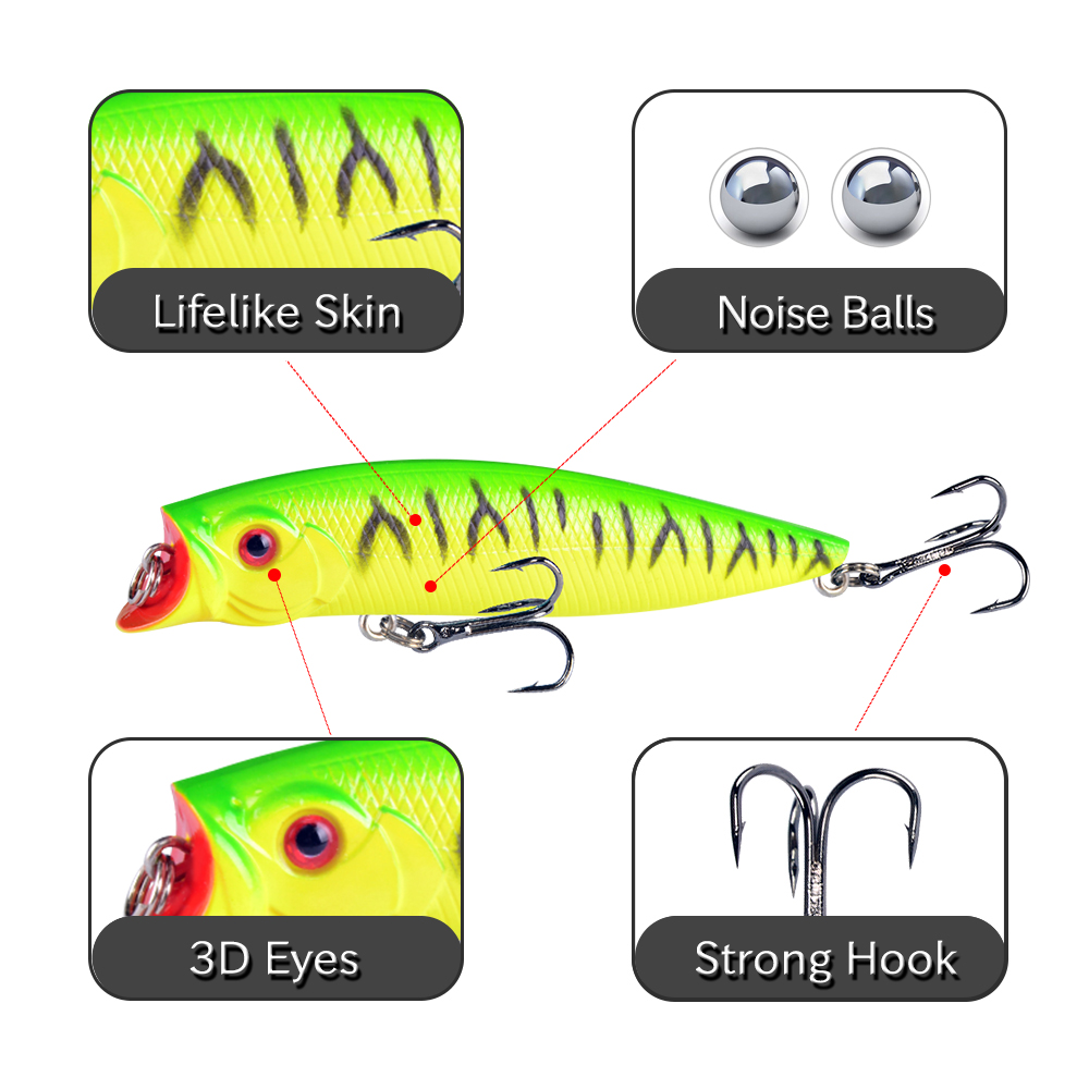 1pcs Fishing Lures High Qualit – обзор и цена Fishing Lure Popper