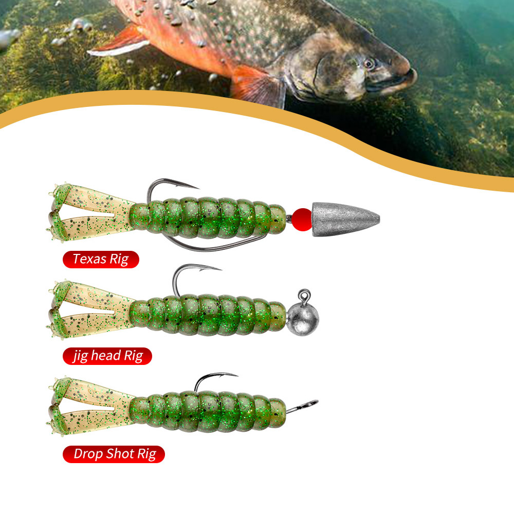 JOHNCOO 7cm 3.1g TPE Two T-tai – обзор и цена Fishing Lure Swimbait