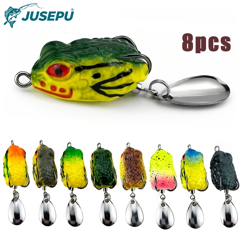 8pcs Topwater Frog Fishing Lur – обзор и цена Fishing Lure Blade Bait