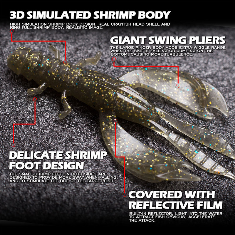 4/8pcs 80mm/6.5g Soft Silicon  – обзор и цена Fishing Lure Soft Plastic