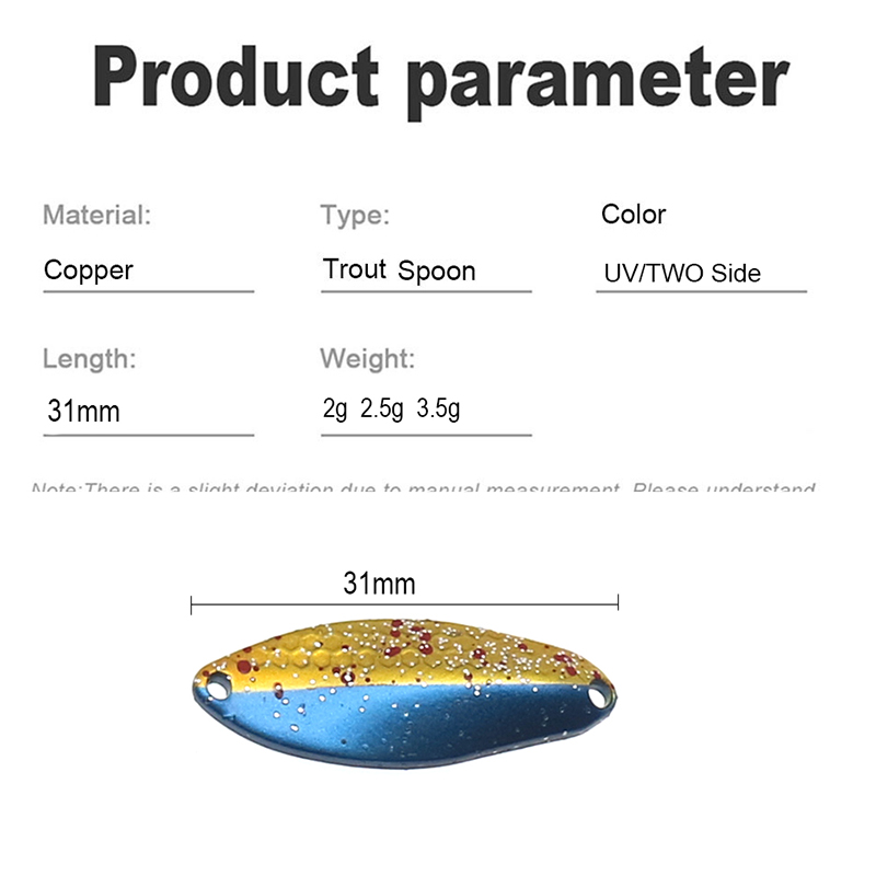 TROUT Spoon 2g 2.3g 3.5g Metal – обзор и цена Fishing Lure Spoon