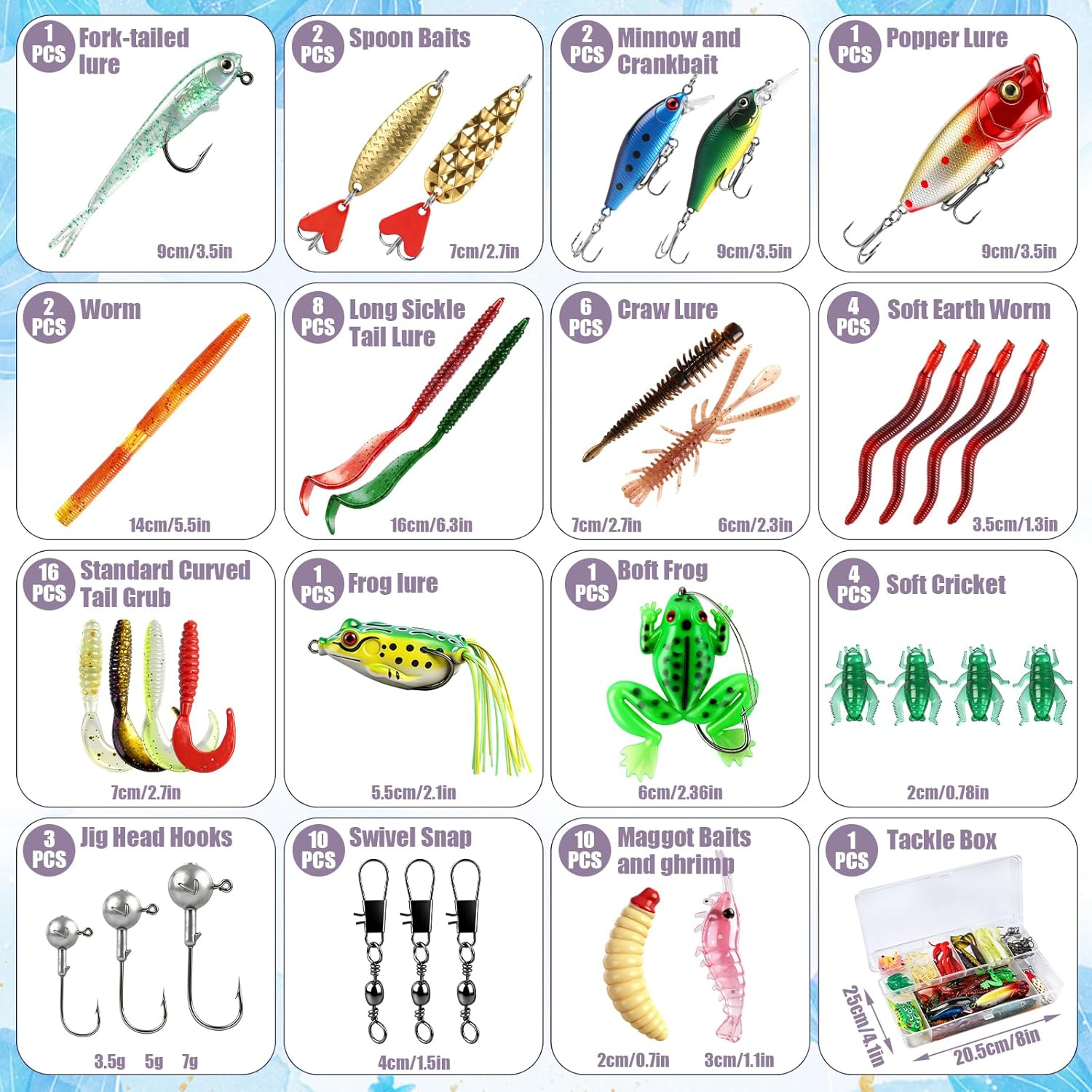 71Pcs Fishing Lures Kit with T – обзор и цена Fishing Lure Crankbait