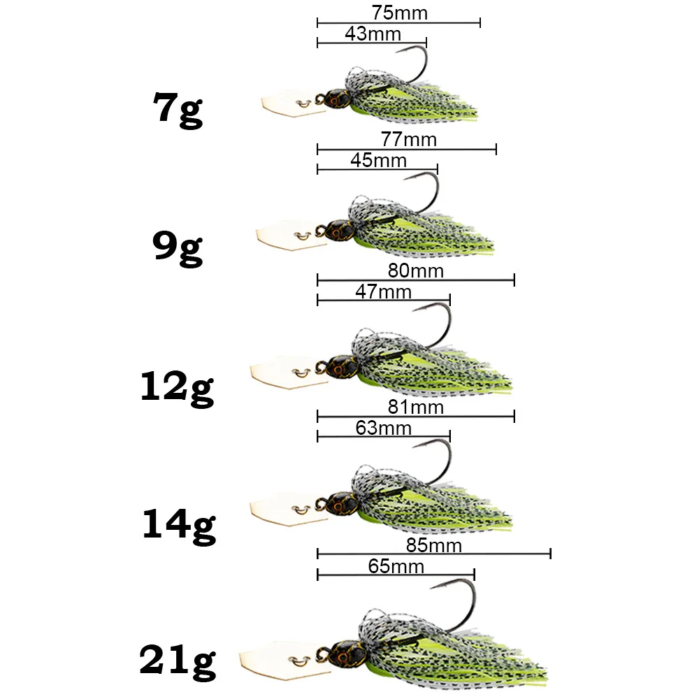 Spinner Bait 7g/9g/12g/14g/21g – обзор и цена Fishing Lure Blade Bait