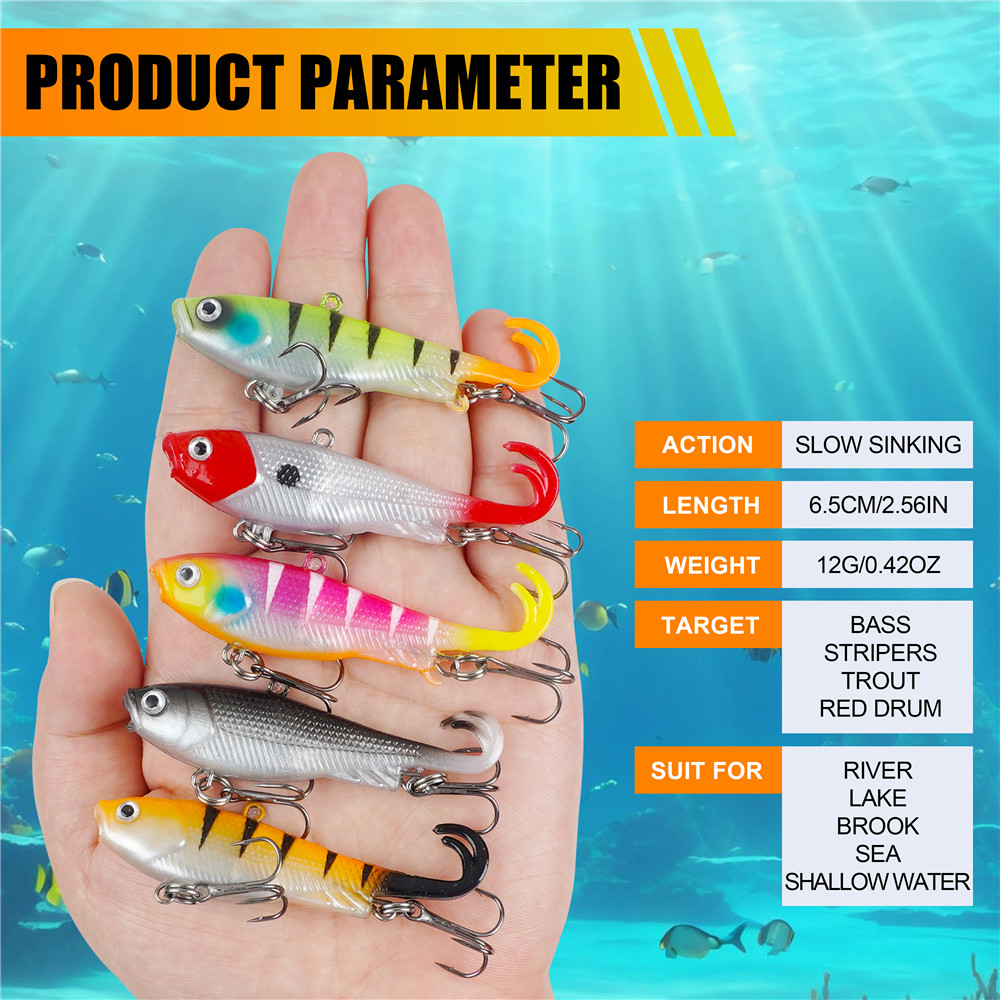 5Pcs Pre-Rigged Jig Head Wobbl – обзор и цена Fishing Lure Swimbait