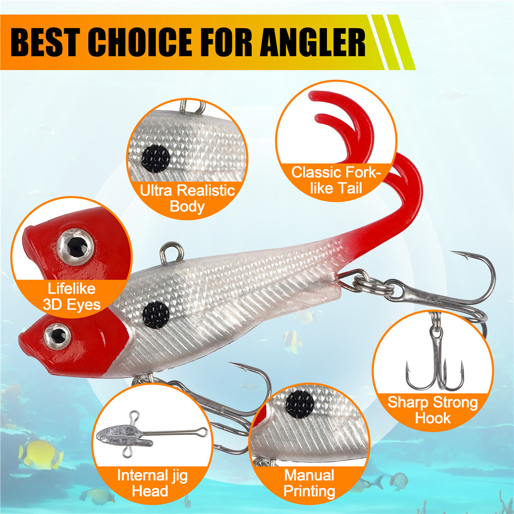 5Pcs Pre-Rigged Jig Head Wobbl – обзор и цена Fishing Lure Swimbait