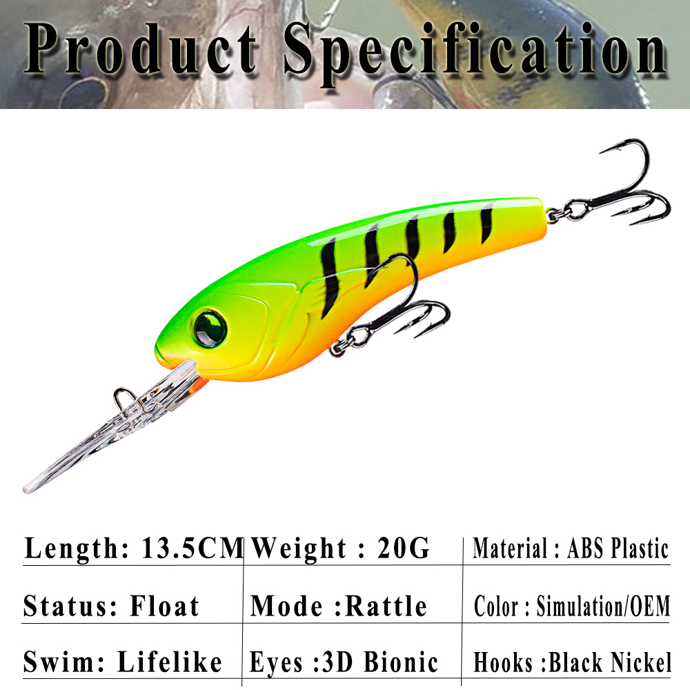 Chan's Huang 1PCS 13.5CM 20G F – обзор и цена Fishing Lure Jerkbait