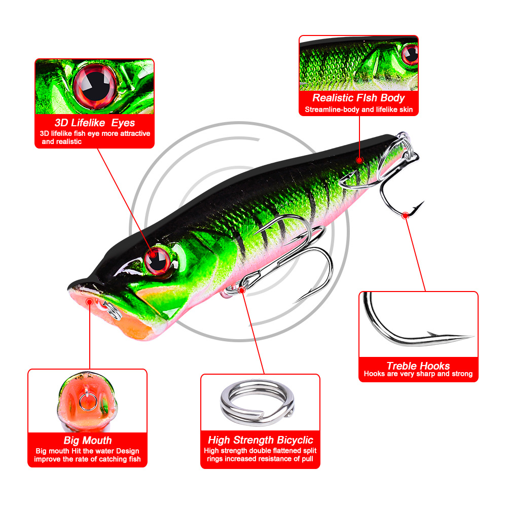 Hot Selling Popper Lure Topwat – обзор и цена Fishing Lure Popper