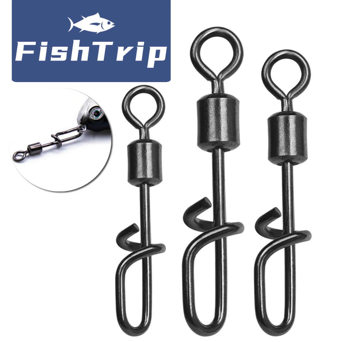 FishTrip Fishing Swivel Snap T – обзор и цена Fishing Lure Accessories
