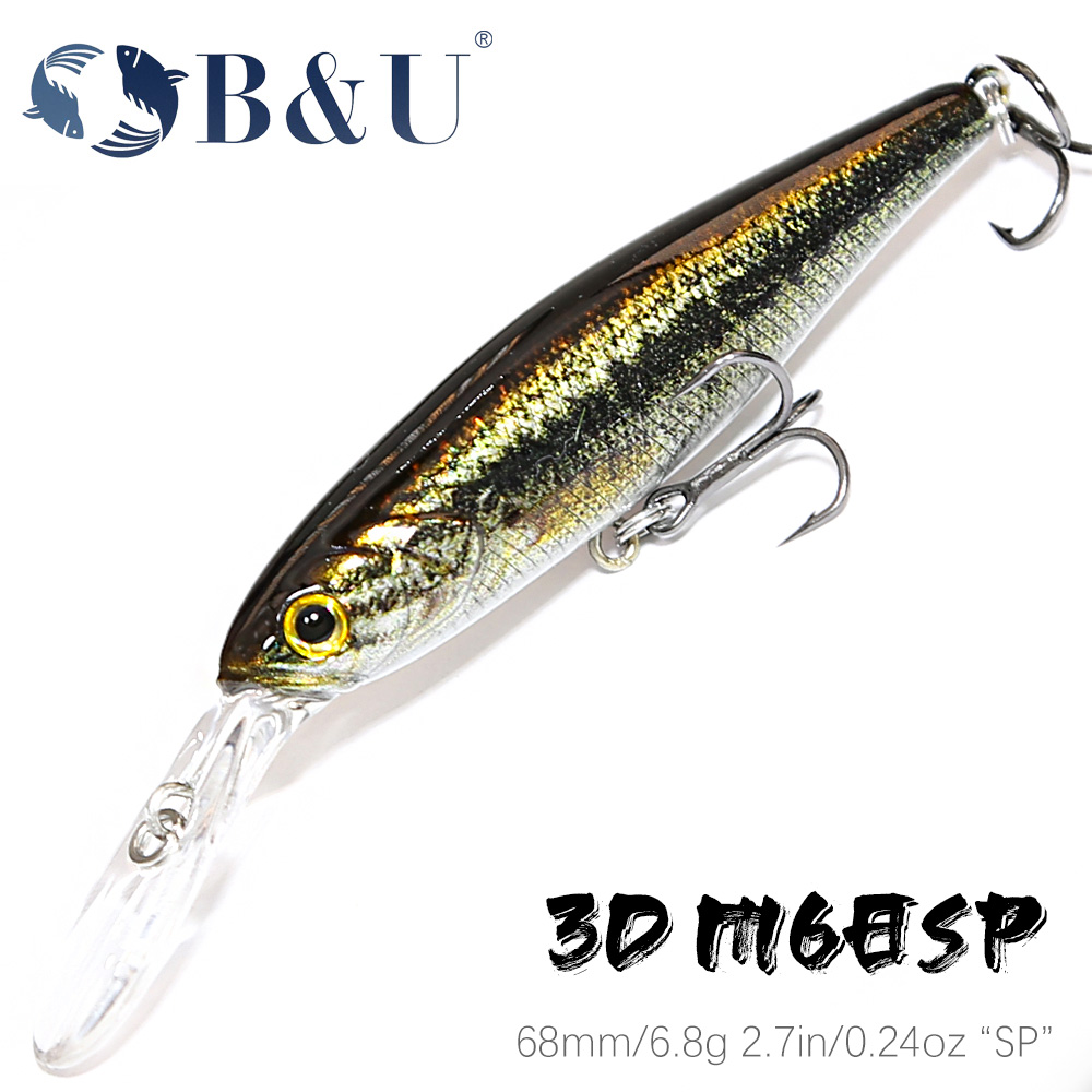 B&U  68mm 3D Printing Shad Sus – обзор и цена Fishing Lure Jerkbait