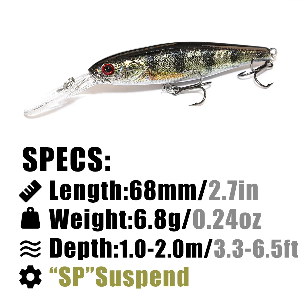 B&U  68mm 3D Printing Shad Sus – обзор и цена Fishing Lure Jerkbait