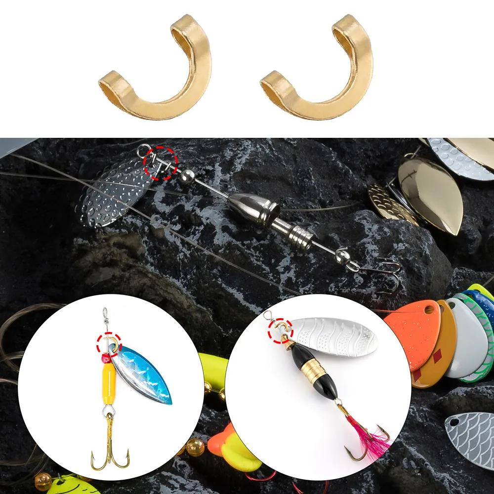 100pcs Fishing U Shaped Fixed  – обзор и цена Fishing Lure Spinner