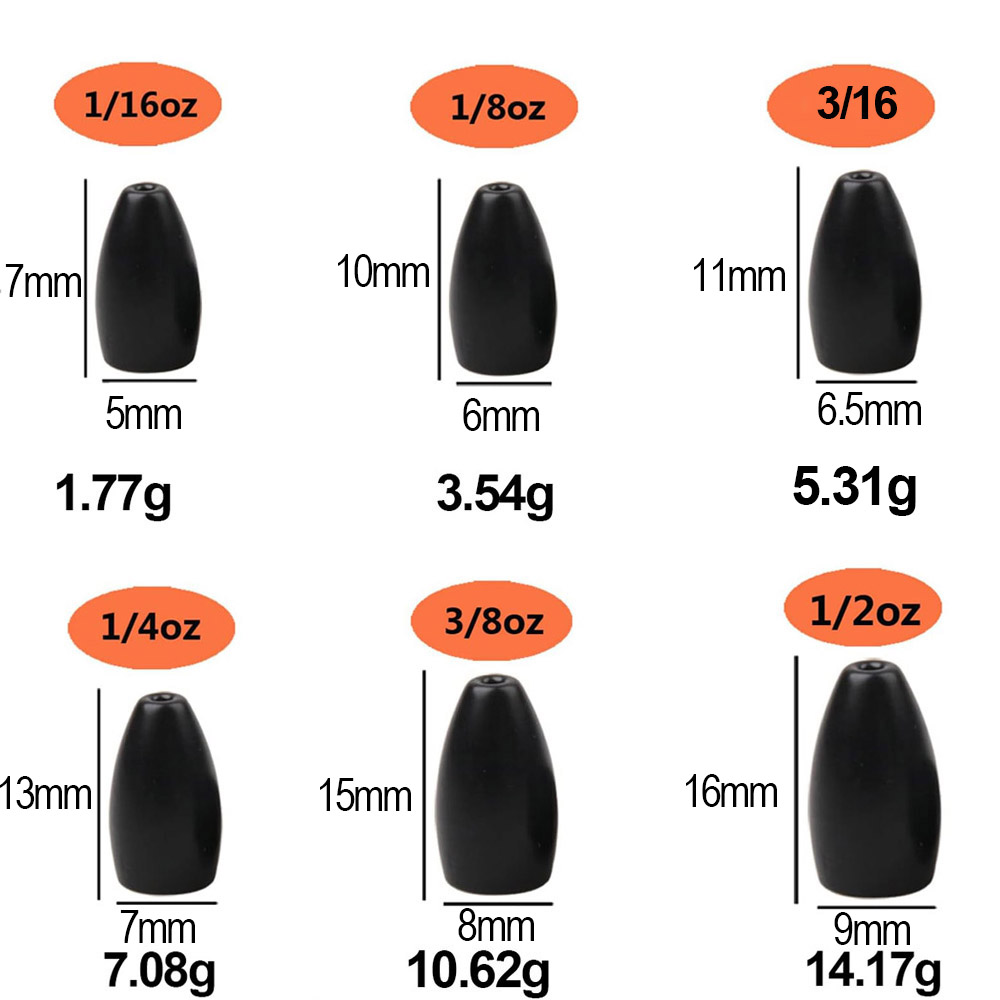 Tungsten Steel Fishing Weights – обзор и цена Fishing Lure Accessories